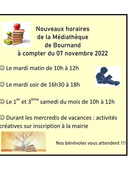 You are currently viewing Nouveaux horaires de la médiathèque