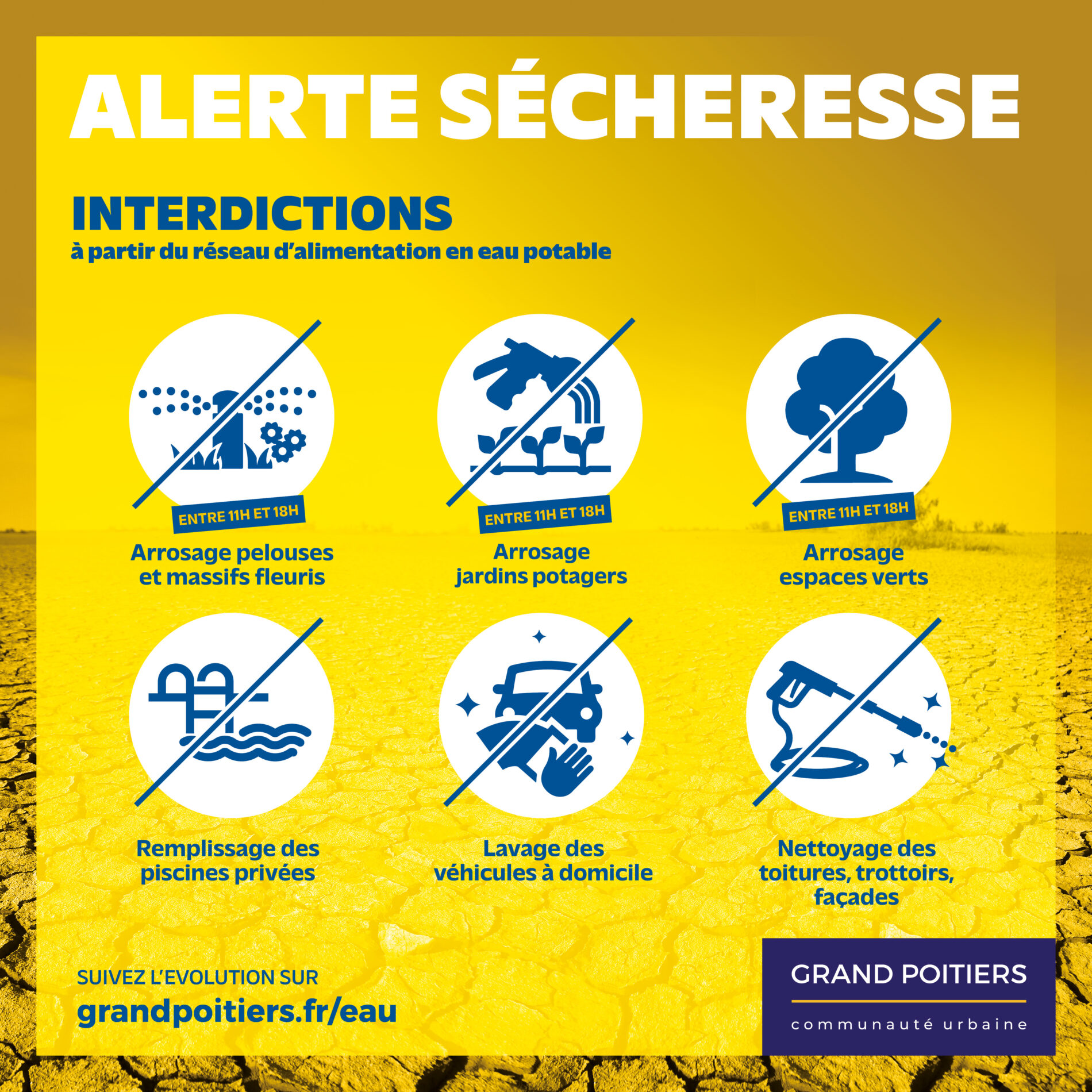 You are currently viewing ALERTE SÉCHERESSE – nouvelles interdictions