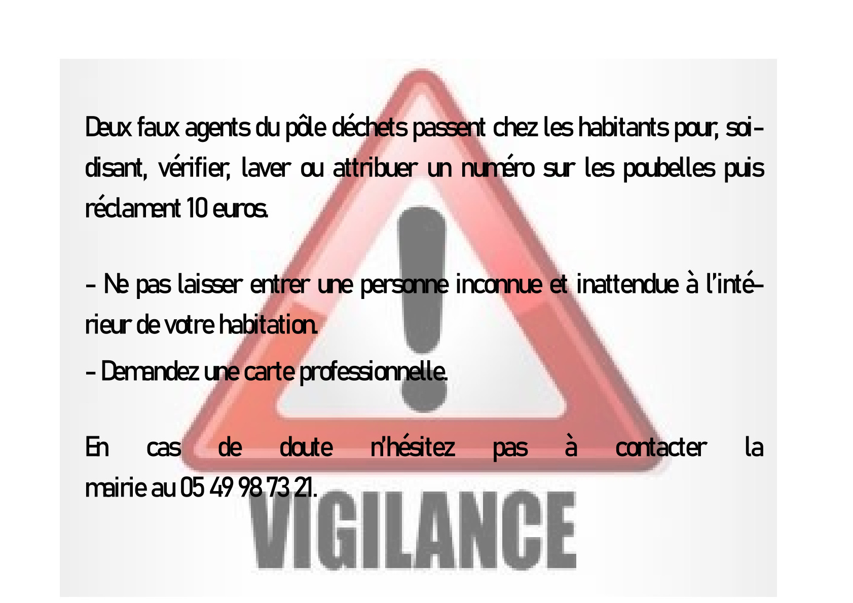 Lire la suite à propos de l’article Vigilance fraude