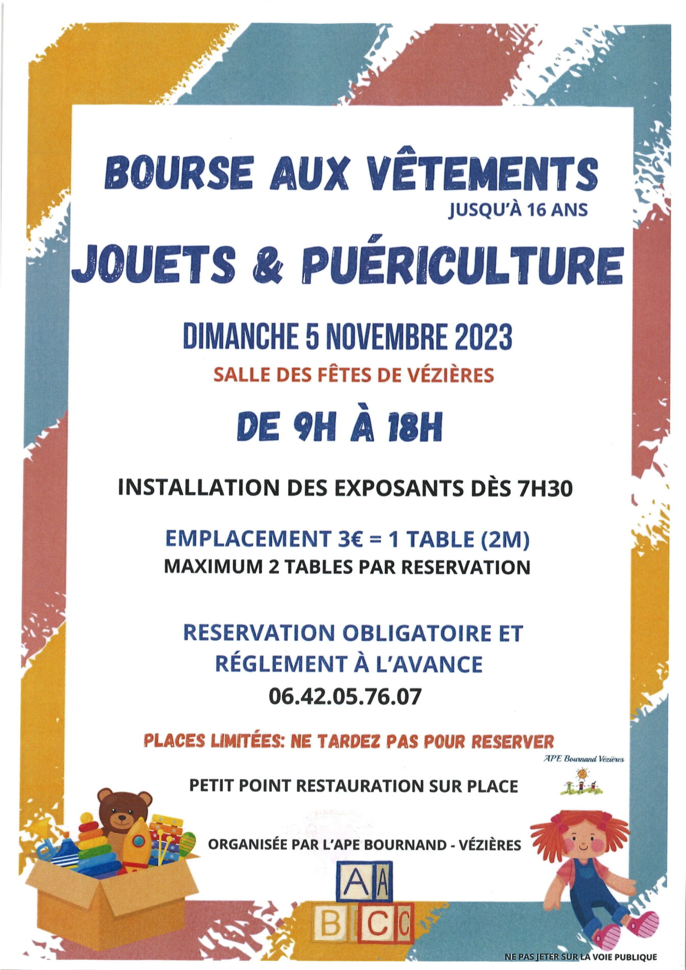 You are currently viewing BOURSE AUX VÊTEMENTS – JOUETS & PUÉRICULTURE