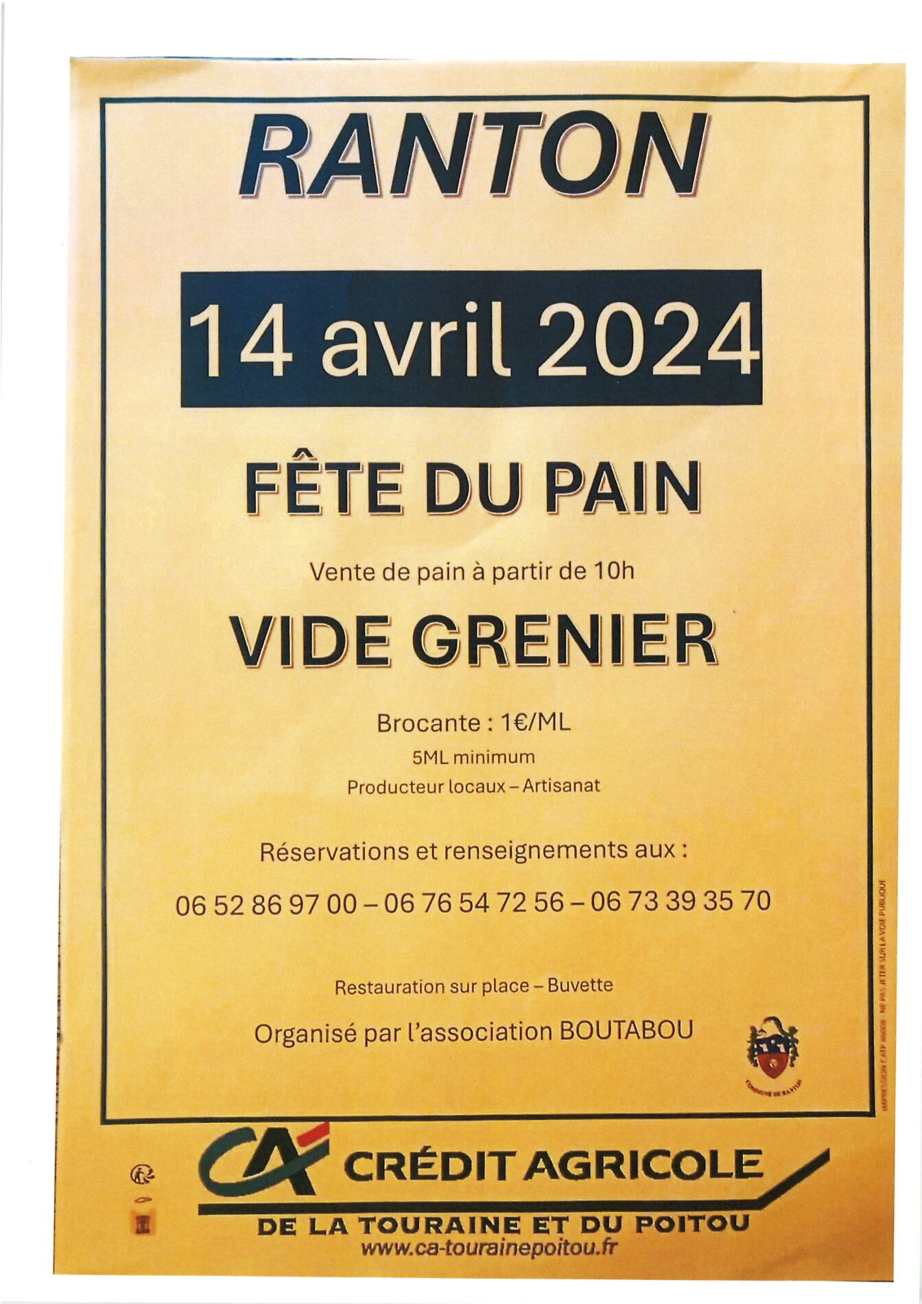 You are currently viewing Fête du Pain et Vide Grenier à Ranton
