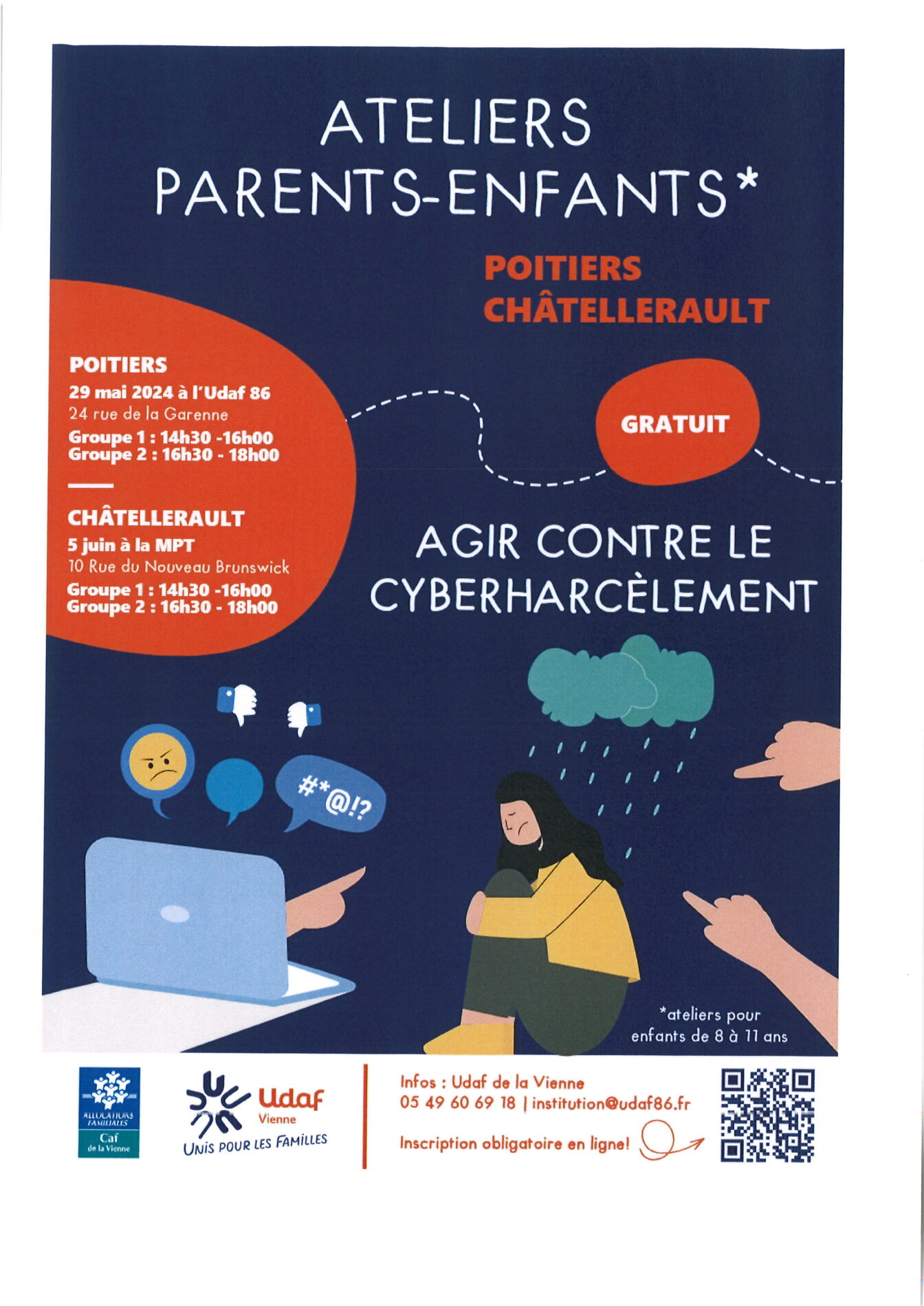 Lire la suite à propos de l’article Atelier Parents-enfants : Agir contre le cyberharcèlement