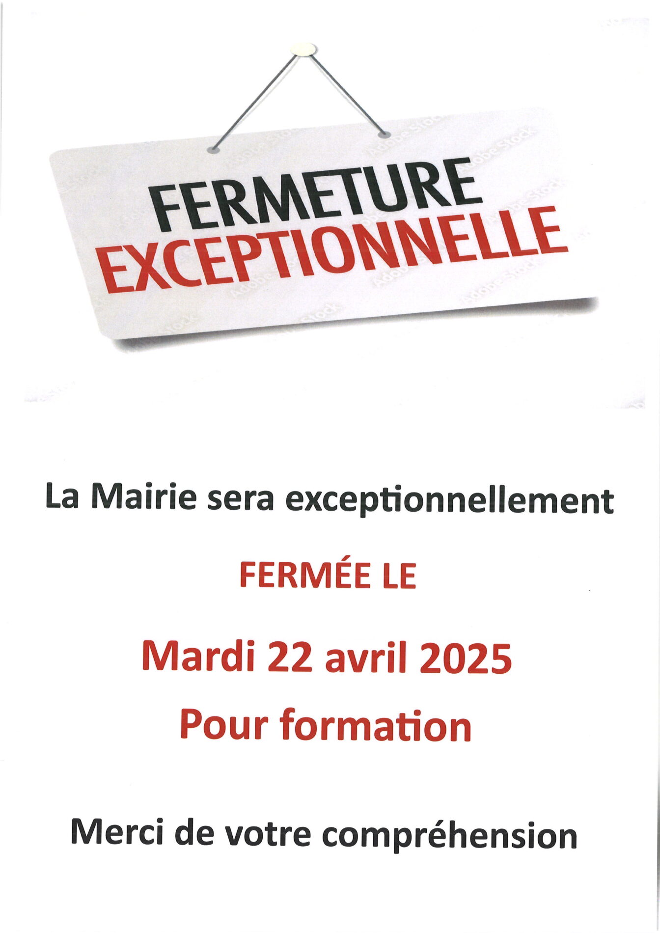 Lire la suite à propos de l’article Fermeture de la mairie