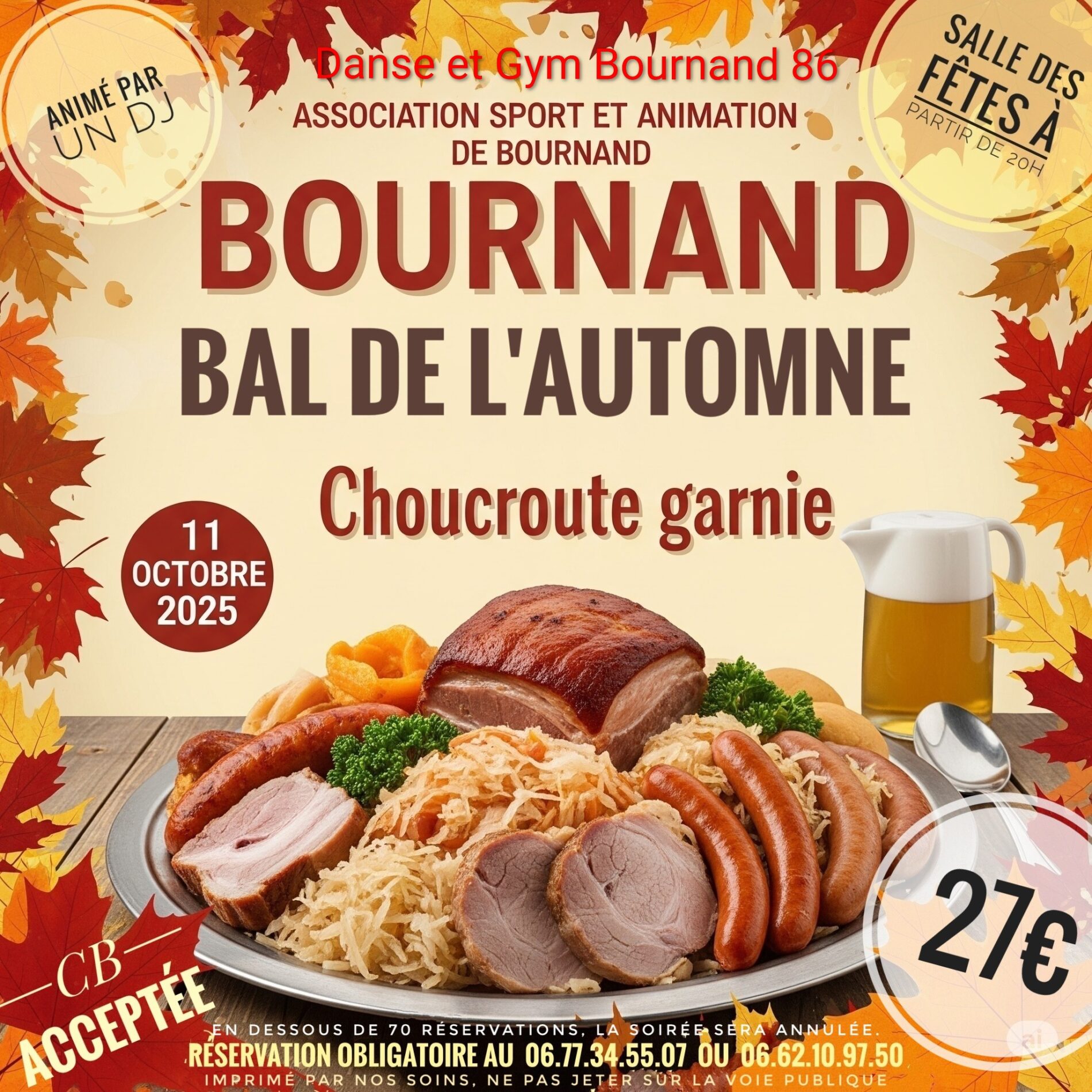 Lire la suite à propos de l’article Bal de l’Automne et repas choucroute