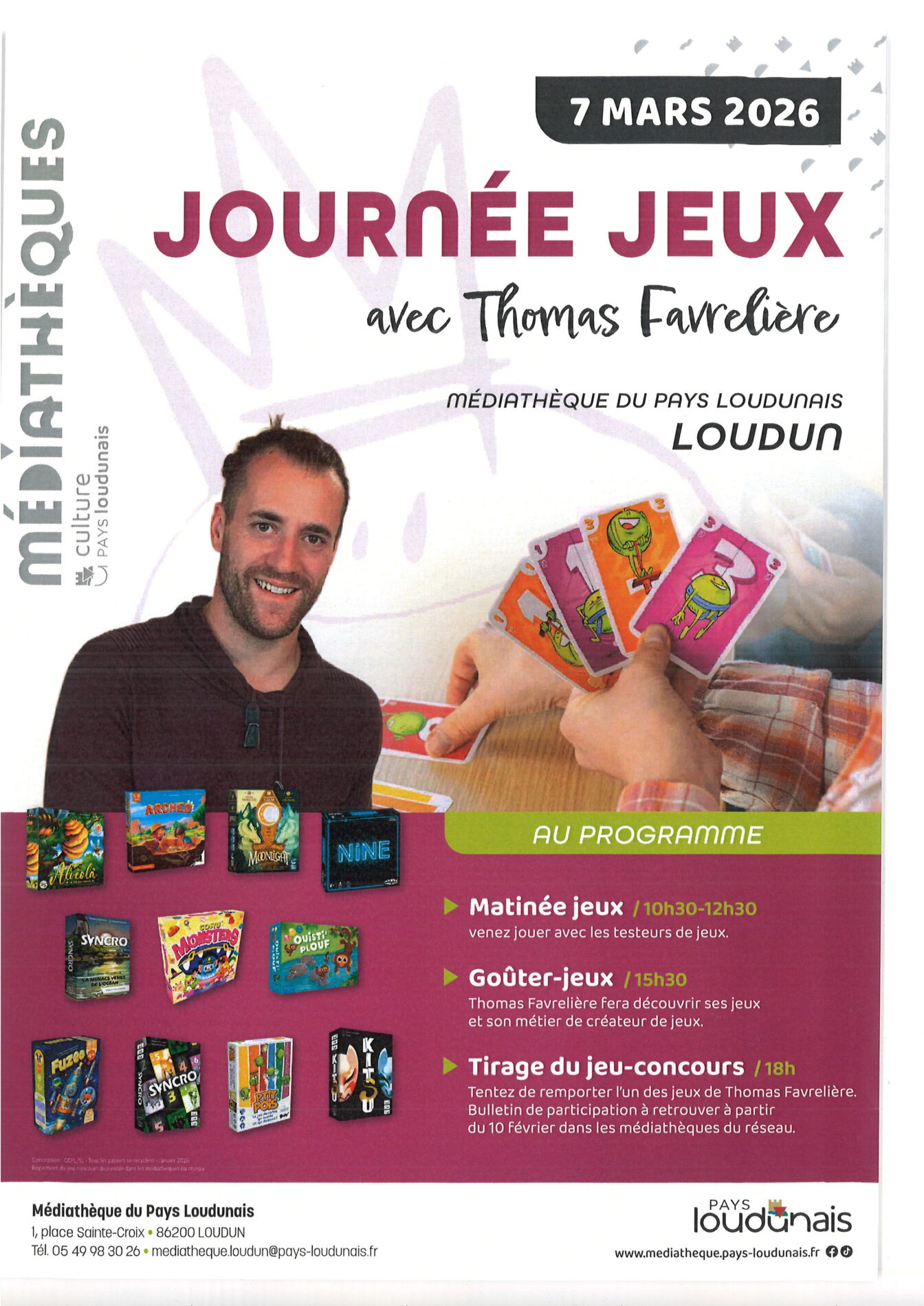 Lire la suite à propos de l’article Journée Jeux – Médiathèque de Loudun